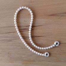 5.31 Echte Perlenkette weiß Silber 46 cm