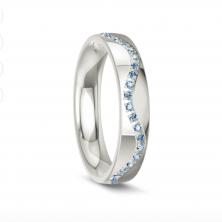 R.2 Verlobungsring Silber Gold Brillant 0,03