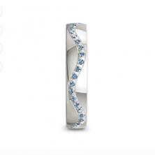 R.2 Verlobungsring Silber Gold Brillant 0,03