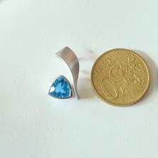B.1 Halskette Blue Topas mit Halsreif 925 Sterlingsilber