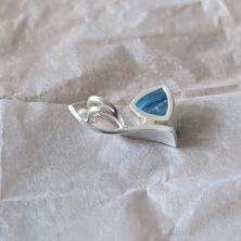 B.1 Halskette Blue Topas mit Halsreif 925 Sterlingsilber